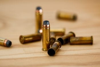 Bullets on a wood table